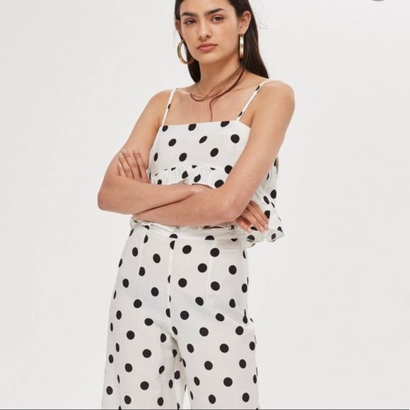Topshop Tops - Topshop Polka Dot Tank Top